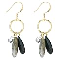 Gold-Over-Silver Multi Gemstone Drop Earring