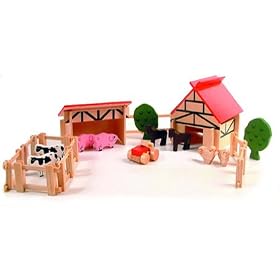 Little Wooden Farm - Farmyard Toy Set