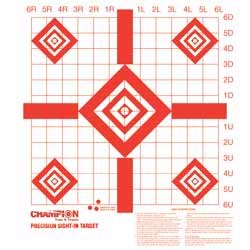 CHAMPION TARGETS REDFIELD STYLE PAPER SIGHT-IN TARGET - 100-PACK by 