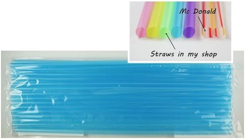 13" 30 pcs Drinking Straws Party Smoothies Cocktail Milk Shakes Tea, Blue
