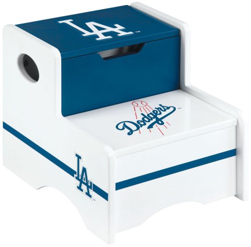 Kitchen: Guidecraft G11220 Los Angeles Dodgers Storage Step Up Stool