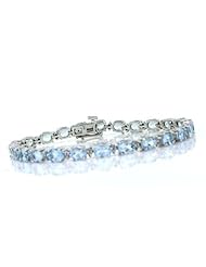 8.00ct Aquamarine and Diamond Bracelet in 14Kt White Gold