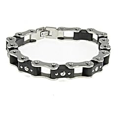 Stainless Steel Bracelet - Length: 8.75", Width: 12mm