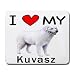 I Love My Kuvasz Mouse Pad