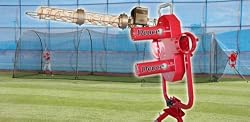 Deuce & Xtender 36 System Two Wheel Fast Ball & Breaking Ball Pitching Machine & 36 x 12 x 12 H