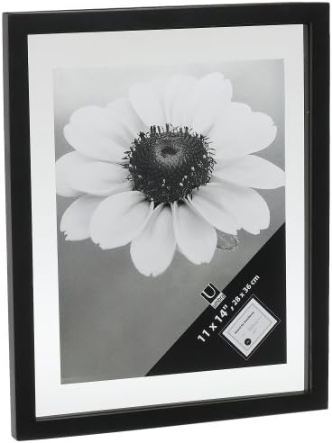 Umbra 316280-040 Floating Frame for Displaying Documents, Diploma, Certificate, Photo or Artwork, 11 x 14 8-1/2 x 11, Black