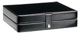 Wolf Designs Chelsea Genuine Leather Folding Travel Omega Necklace Box #347702