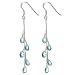 Sterling Silver Linear Glass Drop Earrings