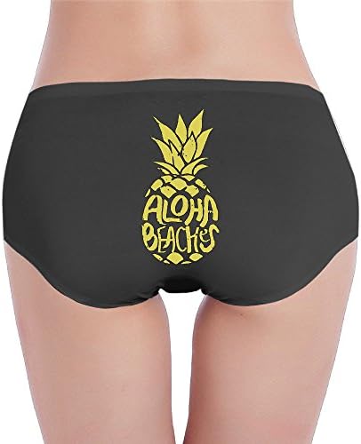 Women's ALOHA BEACHES Pineapple Gym Panties Black