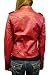 Red Motorcycle Faux Leather Jacket image 4