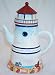 Beacon By The Sea Lighthouse Teapot Designed By Artist D. Morgan Nautical Decor Home Decor