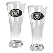 Oakland Raiders 2pc 19oz Pilsner Glass Set NFL Football