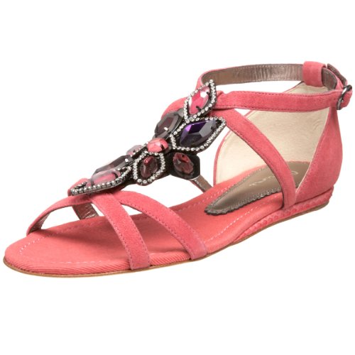 4147PWwK3pL daniblack Womens Janice Studded Flat Sandal