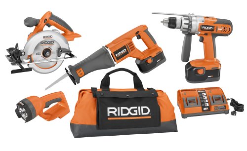 Factory-Reconditioned RIDGID R922 18-Volt Cordless 4-Tool Combo Kit