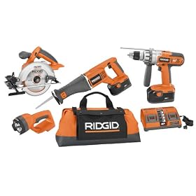 Factory-Reconditioned RIDGID R922 18-Volt Cordless 4-Tool Combo Kit by Ridgid