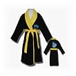 Batman Black/Yellow Fleece Robe for Children