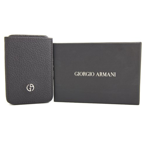 Giorgio Armani Carioca Men's Dark Brown Business Card Case