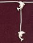 9" Sterling Silver Twin Dolphin Anklet