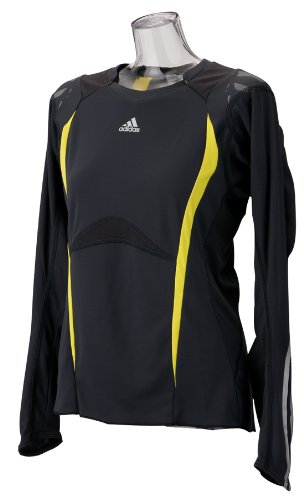 (アディダス)adidas W adizero JP W LS Tシャツ ファントム×ネオンイエロー E93771