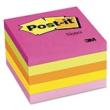 Page Markers, Five Fluorescent Colors, 100 Strips/Pad, Five Pads/Pack