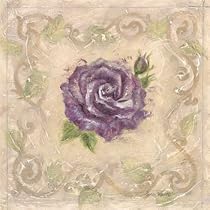 Rosier de Lavendre, Purple Rose Art Poster Print by Shari White, 12x12