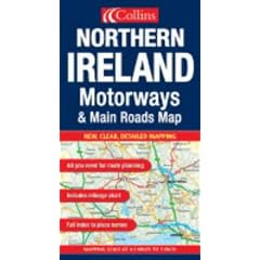 Northern Ireland (Motorways & Main Roads Map)