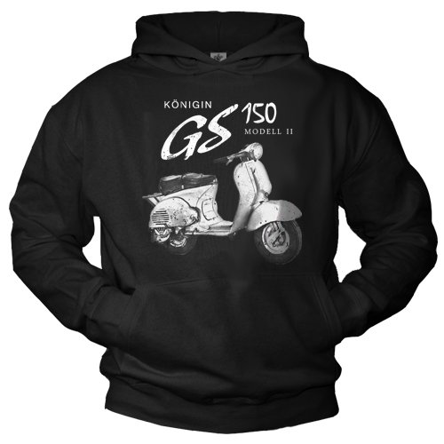 Vintage Roller Kapuzenpulli KÖNIGIN GS 150 schwarz L