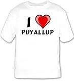 I Love Puyallup T-shirt Large White