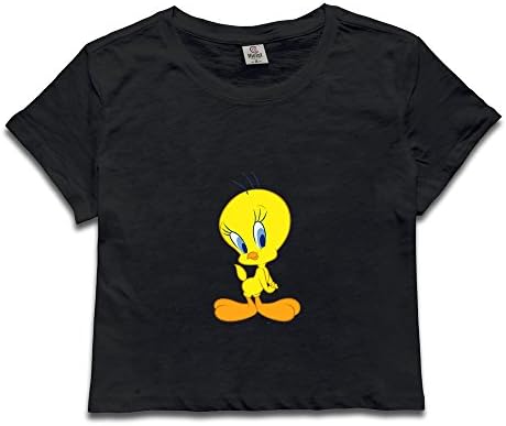 Women Looney Tunes Tweety Bird Midriff Navel Shirt