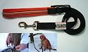 Spiffy Dog Let'Em Lead Dog Leash 'Red Stripes' (1" width) - matching collar available