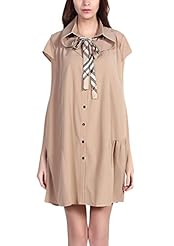 Sexy Cotton/Leather/Polyester/Wool Summer Winter  Vintage Evening Dress/Prom Dress/Party Dress/Mini Dress  With a Bow(s)