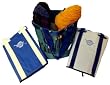 Royal Blue Crochet Knitting Nantucket Bagg Natural Straps 422 Reversible Zip Bag