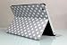 LiViTech Dalmation Series iPad 2 Polka Dots White Dot Grey Pattern Folio Leather Smart Cover Case Tartan Style With Inner Hard Armor Case/Base