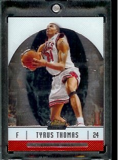 2006/07 Topps Finest #81 Tyrus Thomas Chicago Bulls Rookie Basketball Card Basketball Card - Mint Condition - In Protective Display Case !