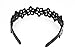 Yeshan Rhinestone and Crystal Beaded Flower Design Plastic Headband, Hairband for girls,Golden