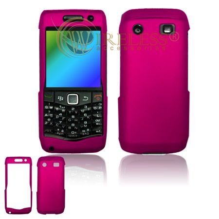 Blackberry Pearl 9100 Cell Phone Rubber Fire Red Metallic Protective Case Faceplate Cover