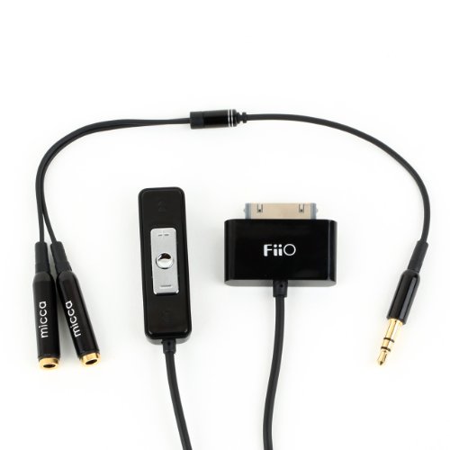 FiiO E1 Portable Headphone Amplifier with Micca Y-Cable (Black)