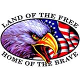 Women's T-Shirt : Land of the Free - Home of the Brave - Patriotic US Flag Eagle