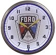 Ford Shield Neon 20" Wall Clock Warranty Made In USA New