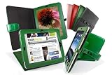 Tuff-Luv Bi-Axis (TM) Napa Leather case cover for Apple iPad & 3G / Wifi - British Racing Green