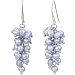 Lavender Cultured Pearl Platinum Overlay CAREFREE Sterling Silver Bunch Earrings