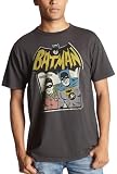 Junk Food Clothing Men's Batman And Robin Short Sleeve T-Shirt,Black Wash,Large