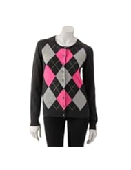 Apt 9 Womens 100% Cashmere Cardigan Sweater - Dark Smoke Heather - M