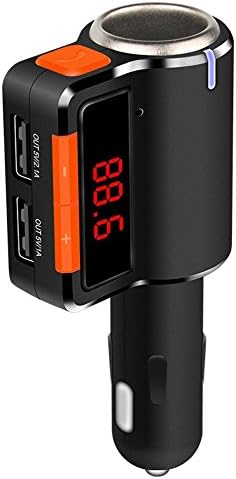 Dohomai Handsfree Wireless Bluetooth Cell Phone Car Kit Radio Fm Transmitter Phone Car Charger A2DP Dual USB for iphone 6s 6 Plus 5s 5 4s 4 Android Cellphone Samsung iPod Mp3 Player