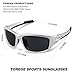 Torege Polarized Sports Sunglasses For Cycling Running Fishing Golf TR90 Unbreakable Frame TR011 (Titanium silver)