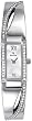 Mother Of Pearl Dial Crystal Bangle Style Link Bracelet