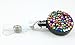 Multi - Colors Rhinestone Badge Reel Retractable ID Badge Holder (Rainbow)