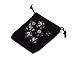 7 Die Polyhedral Dice Set - Solid Black with Velvet Pouch By Wiz Dice