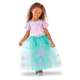 Disney Store Size Large L [ 10 ] Ariel Little Mermaid Glitter Costume Dress