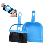 Amico Desktop Keyboard Clean Mini Brush Dust Pan Set Blk Blue